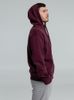Толстовка на молнии с капюшоном унисекс King, бордовая