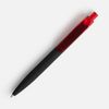 Ручка шариковая Prodir QS01 PRT-T Soft Touch, черная с красным