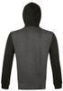 Толстовка на молнии Silver 280 серый меланж с черным