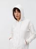 Толстовка унисекс оверсайз на молнии Zippy Terry, белая