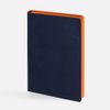 Ежедневник Doppio, недатированный, синий с оранжевым