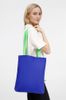 Шопер B4, синий с зелеными ручками