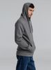 Толстовка на молнии с капюшоном унисекс King, темно-серый меланж