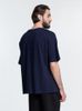 Футболка унисекс оверсайз Crosstown, темно-синяя
