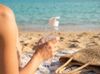 Бутылка для воды Plaske, прозрачная с белой крышкой