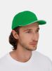 Бейсболка Classic 2.0, ярко-зеленая с белым кантом