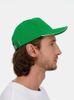 Бейсболка Classic 2.0, ярко-зеленая с белым кантом