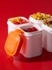 Ланчбокс для снеков Lunch Crunch, белый с оранжевым