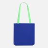 Шопер B4, синий с зелеными ручками