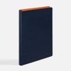Ежедневник Doppio, недатированный, синий с оранжевым