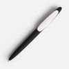 Ручка шариковая Prodir DS5 TRR-P Soft Touch, черная с белым