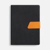 Ежедневник Boom, недатированный, черный с оранжевым