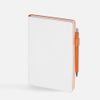 Ежедневник White Shall, недатированный, бело-оранжевый
