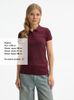 Рубашка поло женская Brandy Women, бордовая с белым