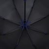 Зонт-трость Hidecolor с цветными спицами, черный с синим