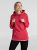 Толстовка с капюшоном унисекс Hoodie, красный меланж