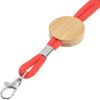 Шнурок для бейджа Tube Wood, красный