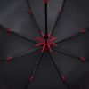 Зонт-трость Hidecolor с цветными спицами, черный с красным