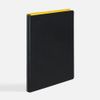 Ежедневник Doppio, недатированный, черный с желтым