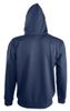 Толстовка мужская на молнии Soul Men 290 с контрастным капюшоном, темно-синяя