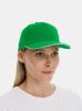 Бейсболка Classic 2.0, ярко-зеленая с белым кантом