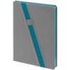 Ежедневник Rubikon на заказ, недатированный серо-бирюзовый