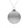 Елочный шар Finery Gloss, 8 см, глянцевый серебристый с глиттером