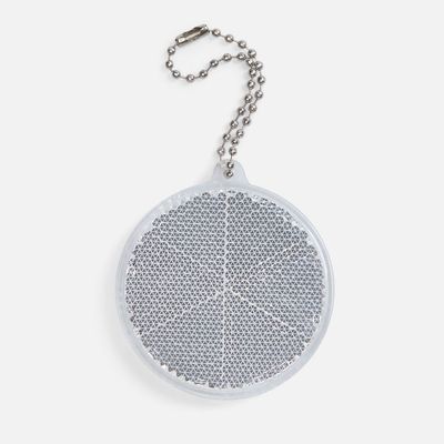 Пешеходный светоотражатель с цепочкой «Круг», белый