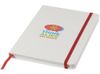 Блокнот Spectrum A5 с белой бумагой и цветной закладкой, белый/красный