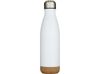 Бутылка для воды Cove из нержавеющей стали с двойными стенками и вакуумной изоляцией, объемом 500 мл, с пробковыми деталями - Белый