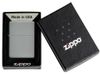 Зажигалка ZIPPO Classic с покрытием Flat Grey, латунь/сталь, серая, глянцевая, 38x13x57 мм