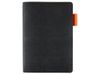 Ежедневник недатированный А5 "Boston", черный (оранжевый обрез)