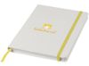 Блокнот Spectrum A5 с белой бумагой и цветной закладкой, белый/желтый