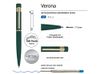 Ручка металлическая шариковая "Verona", софт-тач, 1.0 мм, зеленый