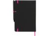 Блокнот Noir Edge среднего размера, черный/розовый