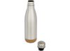 Бутылка для воды Cove из нержавеющей стали с двойными стенками и вакуумной изоляцией, объемом 500 мл, с пробковыми деталями - Matted silver