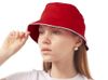 Панама с контрастной окантовкой , красный/белый