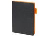 Ежедневник недатированный А5 "Boston", черный (оранжевый обрез)