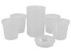Набор "Plastglass": 4 стакана с открывалкой, белый