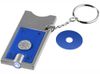 Брелок-держатель для монет "Allegro" с фонариком, ярко-синий/серебристый