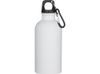 Oregon одностенная бутылка для воды с карабином, изготовленная из нержавеющей стали, сертифицированной по стандарту RCS, объемом 400 мл - Белый