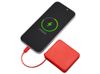 Внешний аккумулятор со встроенным кабелем USB-C «Дэнси», 5000 мАч, красный