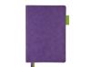 Ежедневник А5 датированный "Boston" 2026, фиолетовый с салатовым обрезом