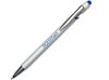 Ручка-стилус металлическая шариковая "Sway  Monochrome" с цветным зеркальным слоем, серебристый с темно-синим