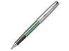 Ручка-роллер Parker Sonnet Essentials Green SB Steel CT, цвет чернил black, перо: F, в подарочной упаковке.