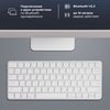 Беспроводная клавиатура Air Keyboard для MAC, Windows, 500 мАч, алюминий, белый, Deppa