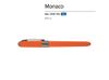 Ручка пластиковая шариковая «Monaco», 0,5мм, синие чернила, оранжевый/вороненая сталь