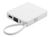 Внешний аккумулятор со встроенным кабелем USB-C «Дэнси», 5000 мАч, белый
