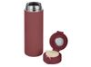 Вакуумная термокружка Waterline c кнопкой «Guard», 400 мл, тубус, бургунди