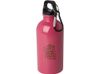 Одностенная бутылка для воды с карабином Oregon, изготовленная из нержавеющей стали, сертифицированной по стандарту RCS, объемом 400 мл - Фуксия